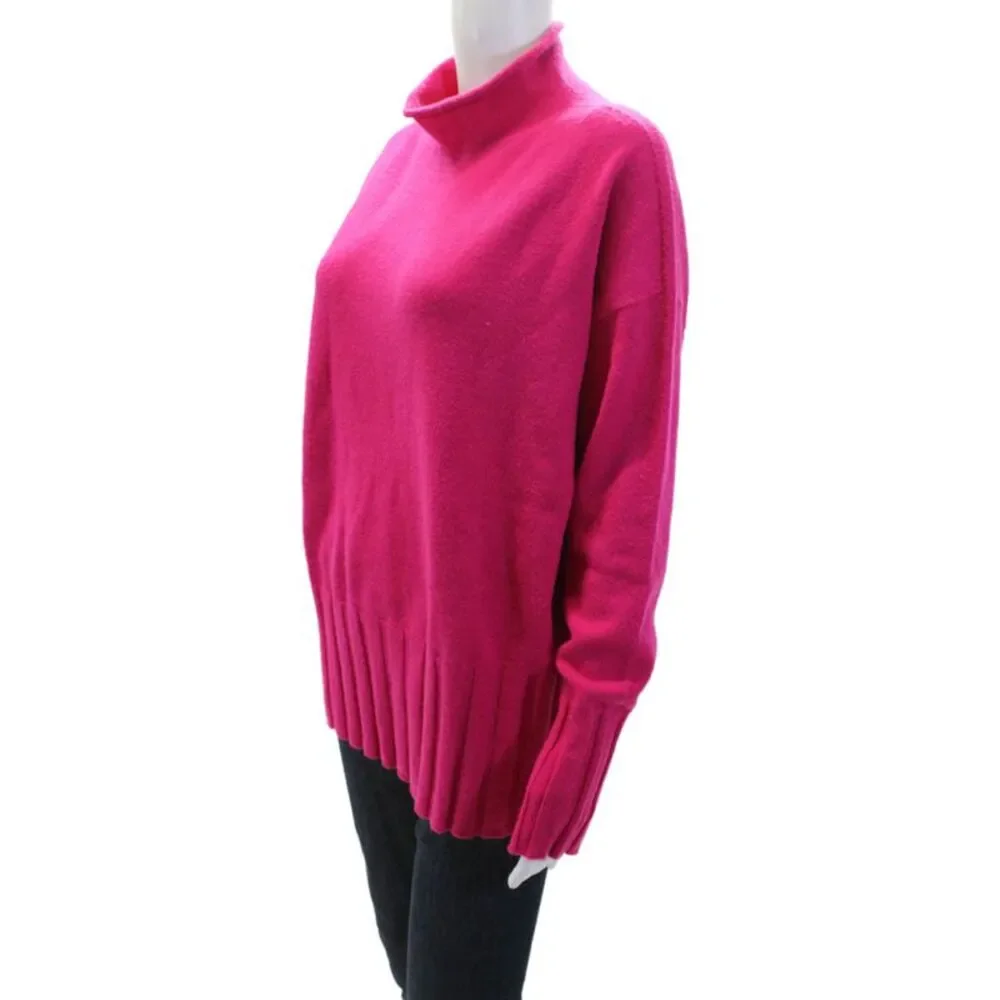 Renuar Womens Long Sleeves Pullover Turtleneck Sweater Pink Size Extra Large
